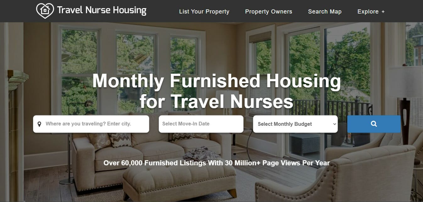 travel nurse housing sites